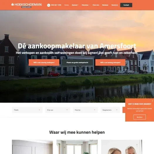 Capture d'écran du site web de www.hoekschoeman.nl