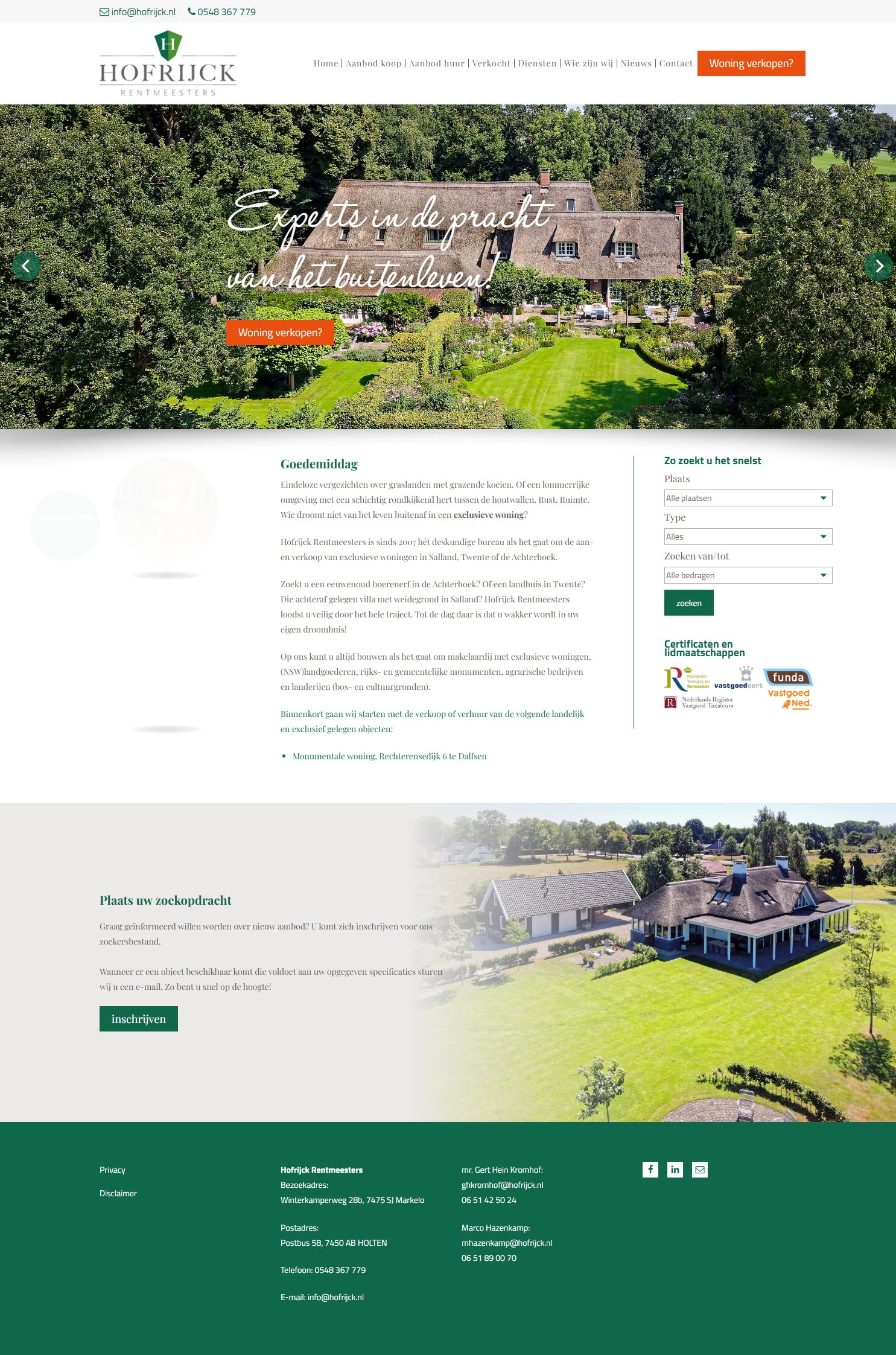 Kantoorfoto Hofrijck Rentmeesters