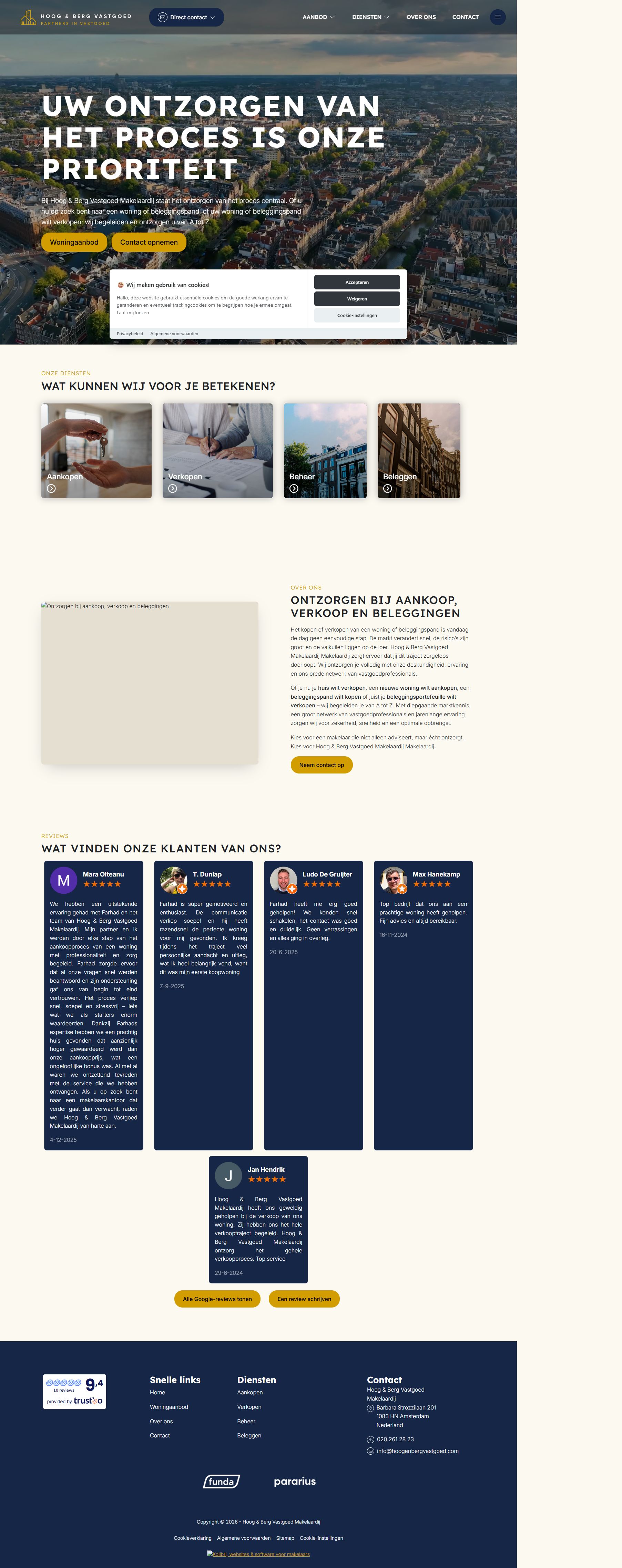 Screenshot van de website van www.hoogenbergvastgoed.com