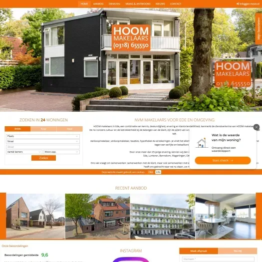 Capture d'écran du site web de www.hoommakelaars.nl