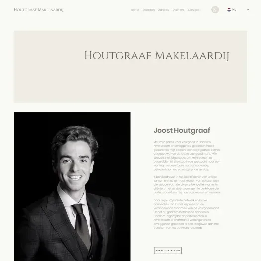 Capture d'écran du site web de www.houtgraafmakelaardij.nl