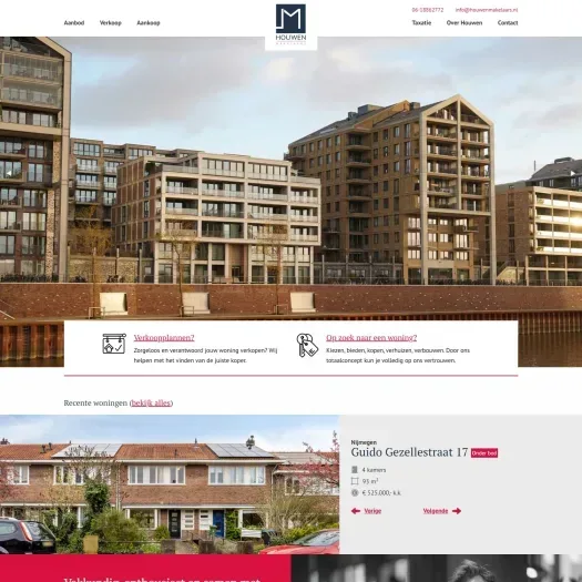 Capture d'écran du site web de www.houwenmakelaars.nl
