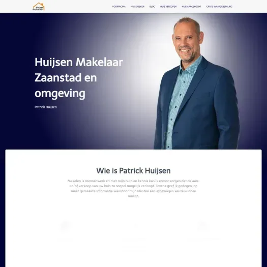 Screenshot der Website von www.huijsenmakelaar.nl