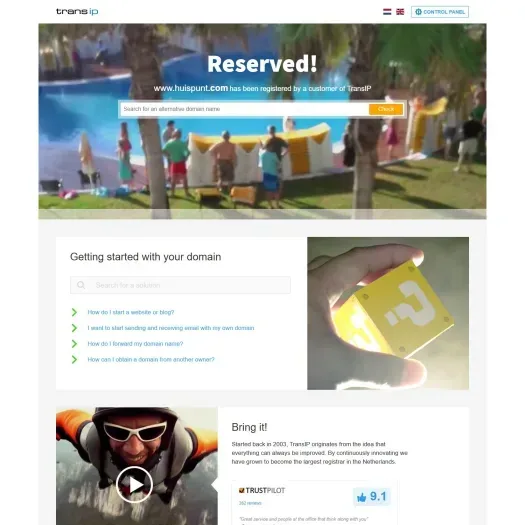 Screenshot van de website van www.huispunt.com