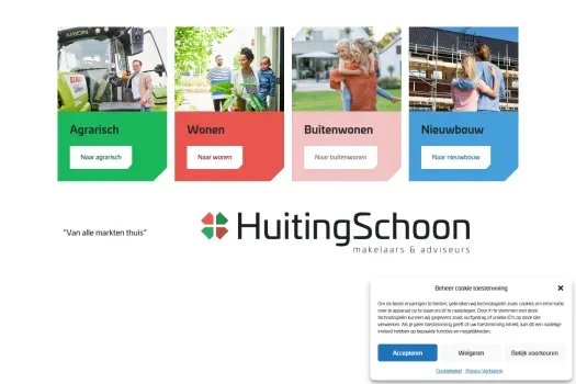 Screenshot der Website von www.huitingschoon.nl