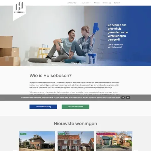 Screenshot der Website von www.hulsebosch.nl