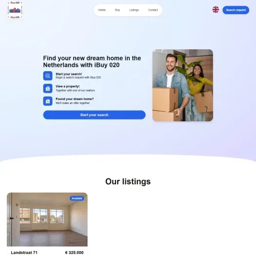 Screenshot van de website van ibuy020.nl