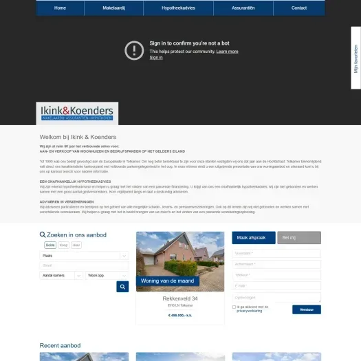 Screenshot der Website von www.ikink-koenders.nl