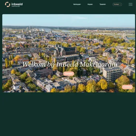Capture d'écran du site web de www.inbeeldmakelaardij.nl