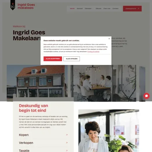 Capture d'écran du site web de www.ingridgoesmakelaars.nl