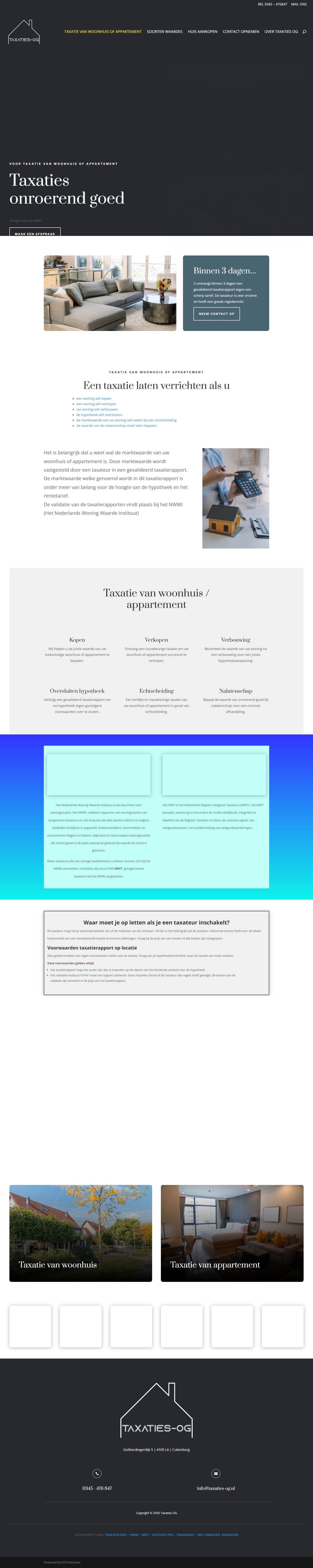 Screenshot van de website van www.ingridhabigmakelaardij.nl