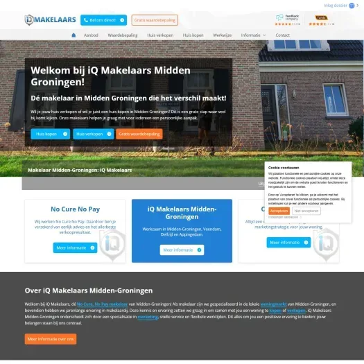 Screenshot der Website von www.iqmakelaarsmidden-groningen.nl