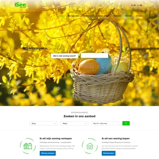 Capture d'écran du site web de www.isee.nl