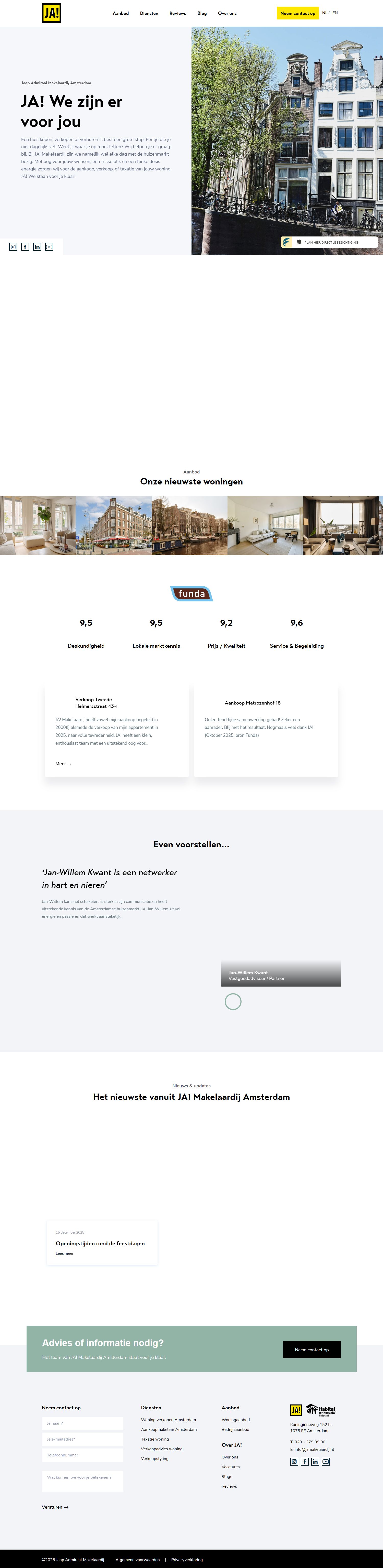 Screenshot van de website van www.jamakelaardij.nl