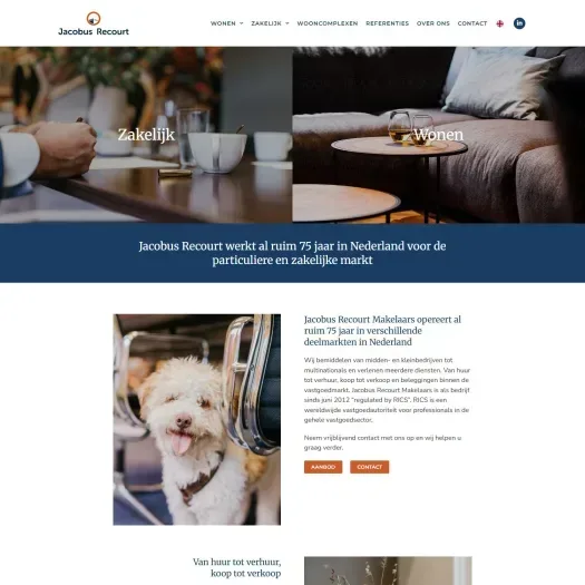 Screenshot van de website van www.recourt.nl
