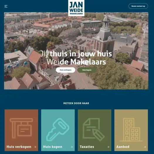Screenshot of the website of www.janweide.nl