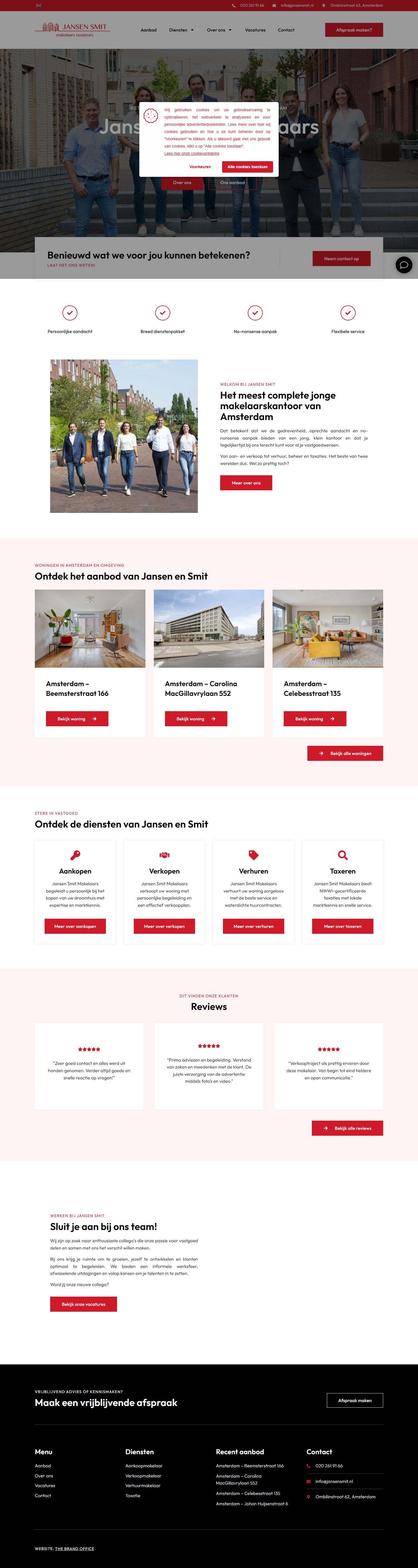 Screenshot van de website van www.jansensmit.nl
