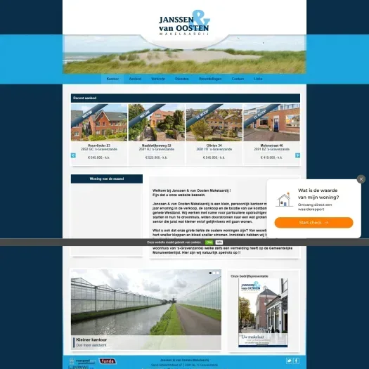 Capture d'écran du site web de www.janssen-vanoosten.nl