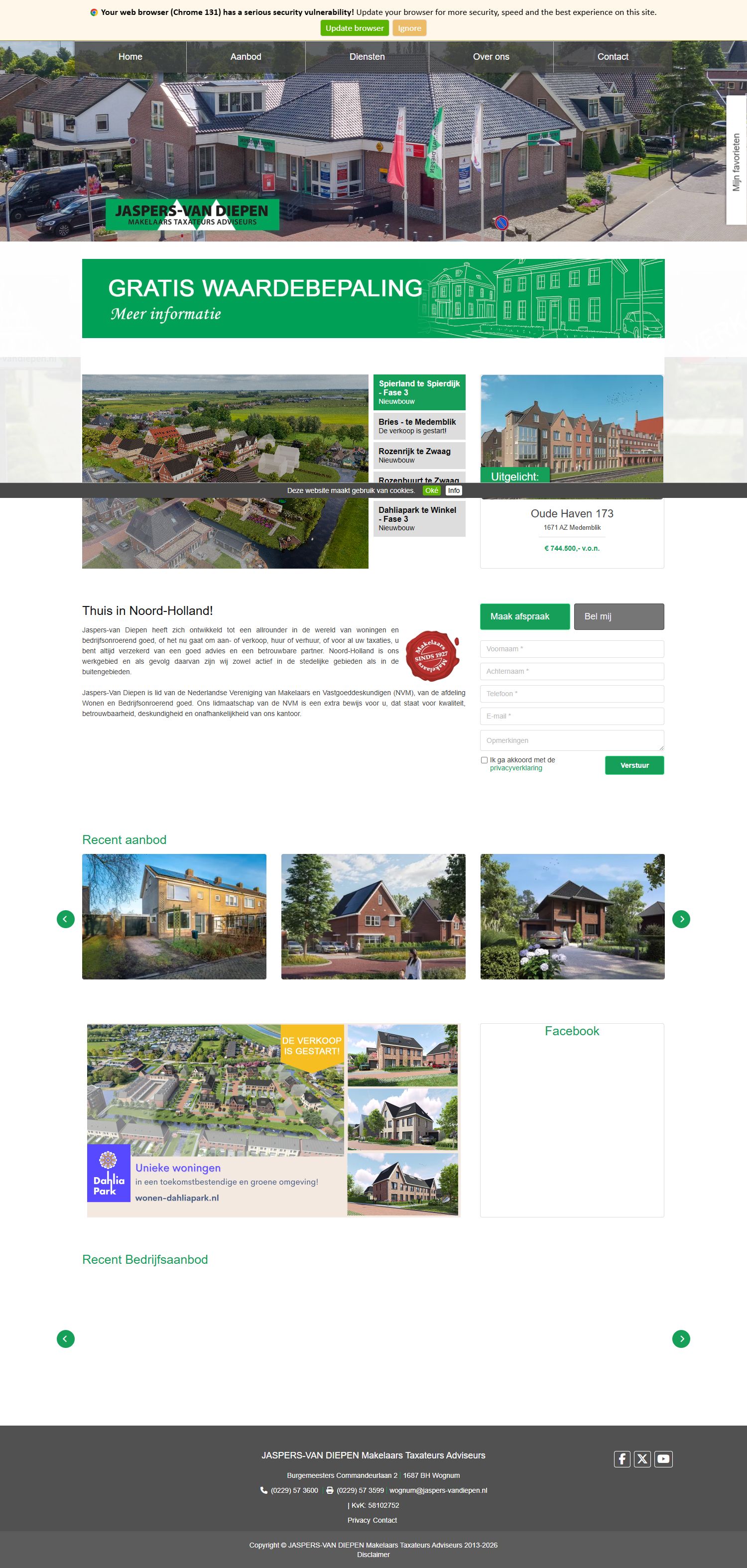 Screenshot van de website van www.jaspers-vandiepen.nl