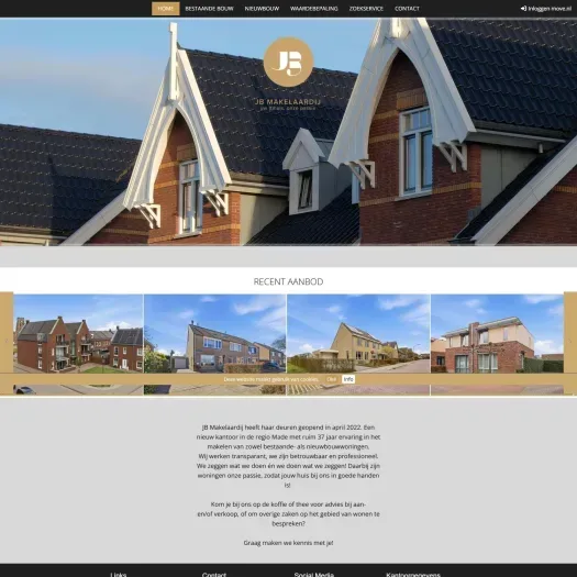 Capture d'écran du site web de www.jbmakelaardij.nl