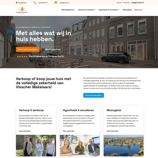 Capture d'écran du site web de www.jvma.nl