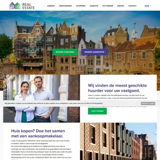 Capture d'écran du site web de www.jecorealestate.nl