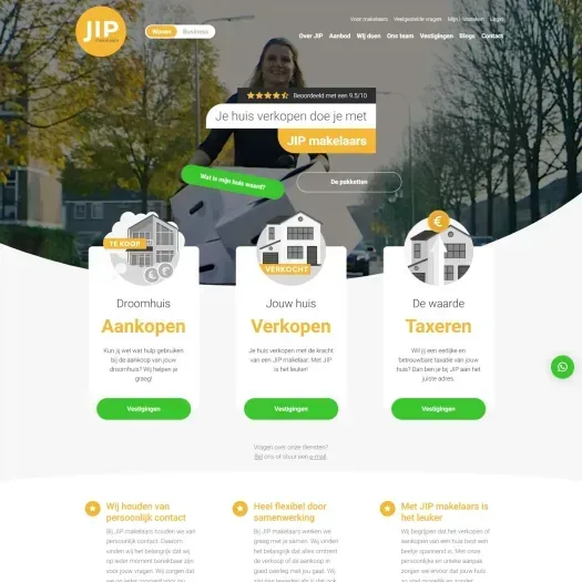 Screenshot van de website van www.jipinkampen.nl