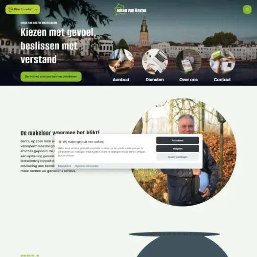 Capture d'écran du site web de www.johanvanboxtelmakelaardij.nl