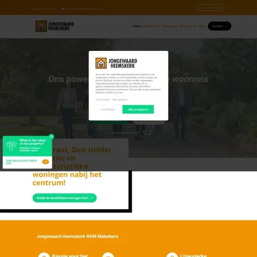 Capture d'écran du site web de www.jongewaardheemskerk.nl