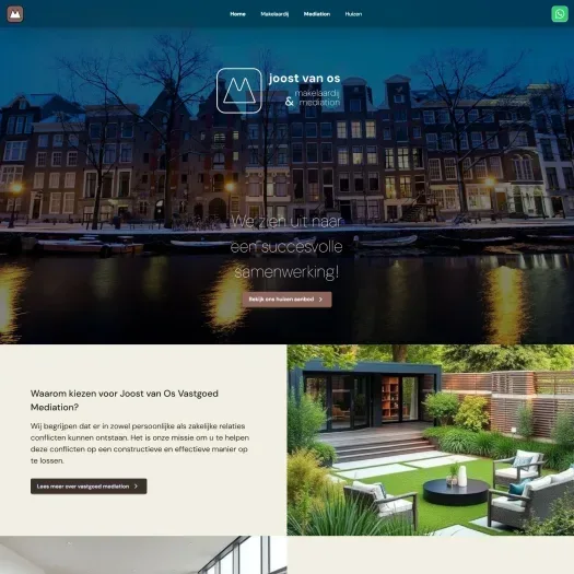 Screenshot van de website van www.joostvanos.nl