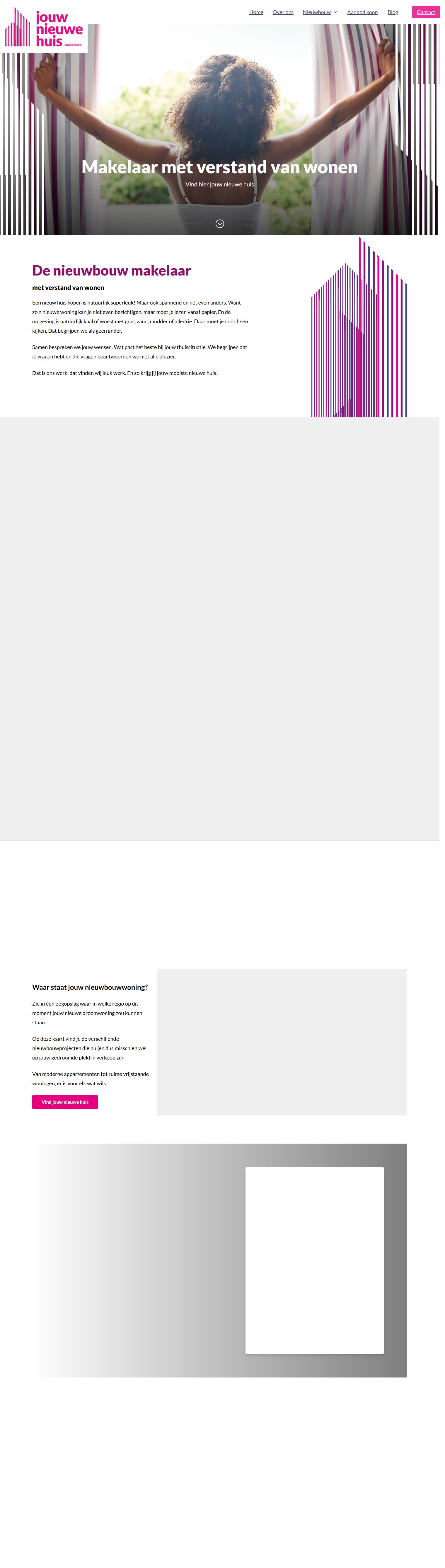 Screenshot van de website van www.jouwnieuwehuis.nl