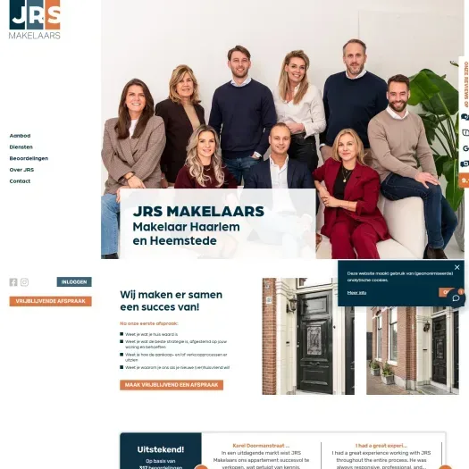 Screenshot der Website von www.jrsmakelaars.nl