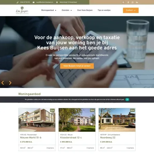 Capture d'écran du site web de www.buijsenmakelaars.nl
