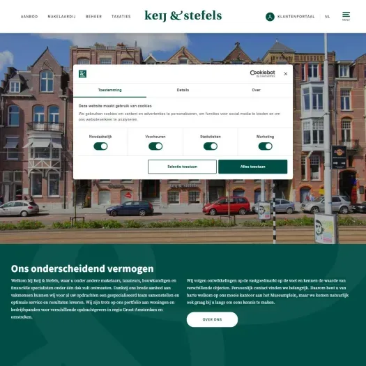 Capture d'écran du site web de www.keij-stefels.nl