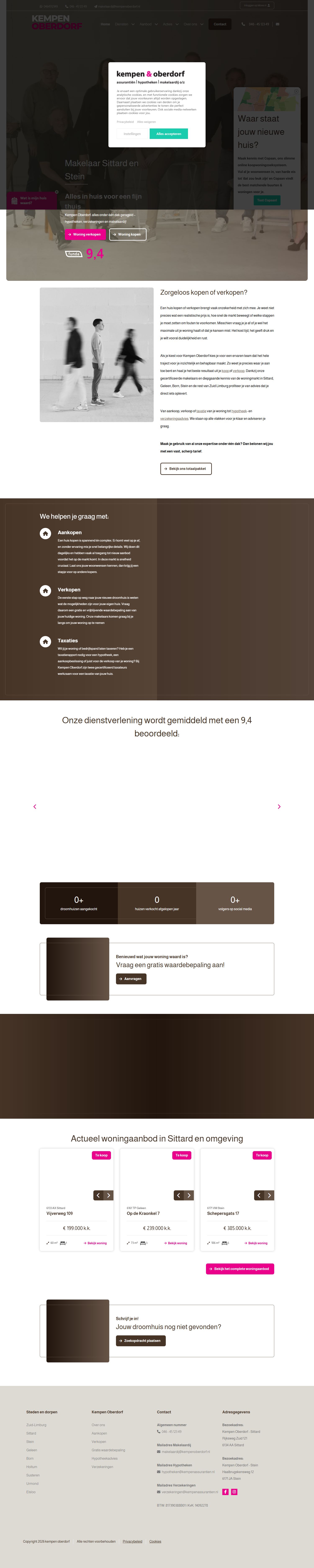 Screenshot van de website van www.kempenoberdorf.nl