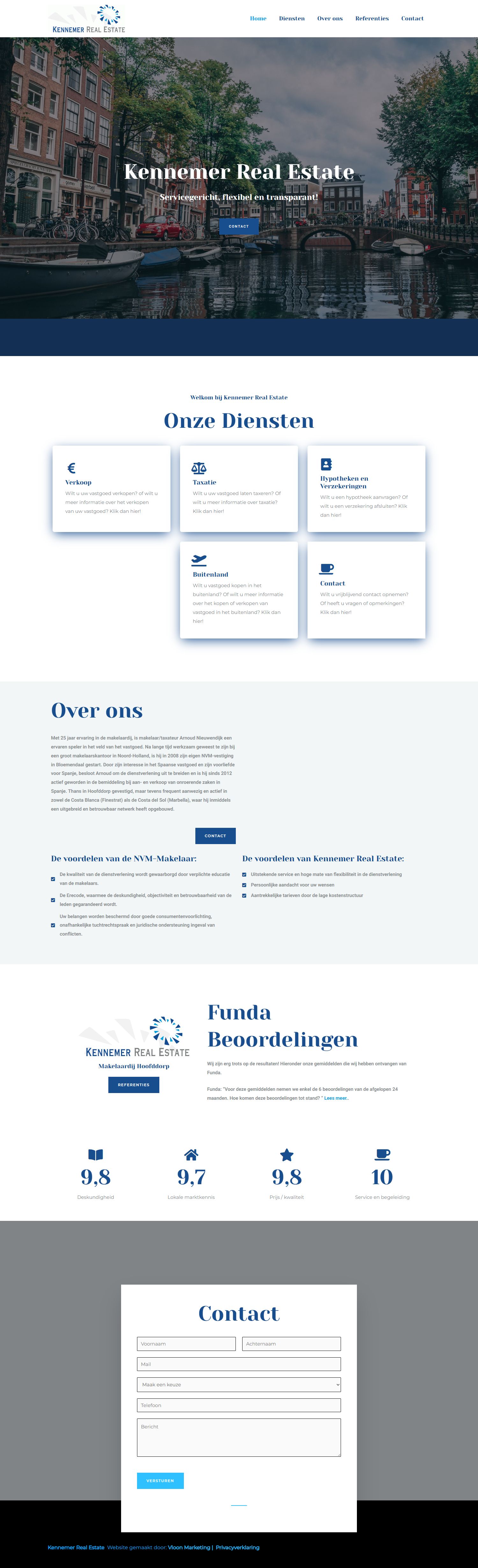 Screenshot van de website van www.k-re.nl