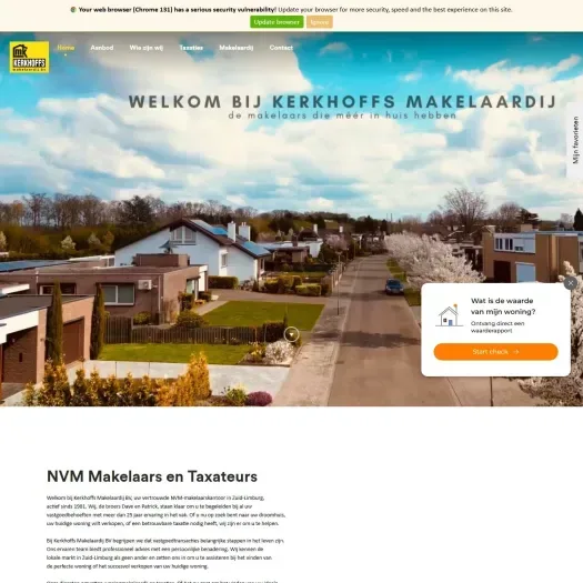 Screenshot der Website von www.kerkhoffs.nl