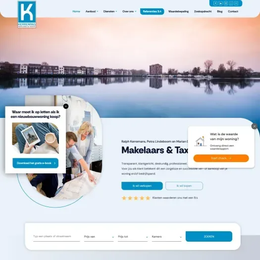 Screenshot der Website von www.kerremansmakelaardij.nl