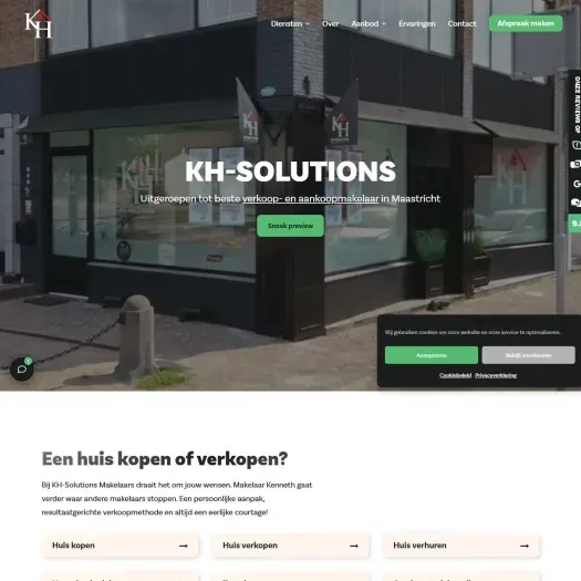 Capture d'écran du site web de www.kh-solutions.nl