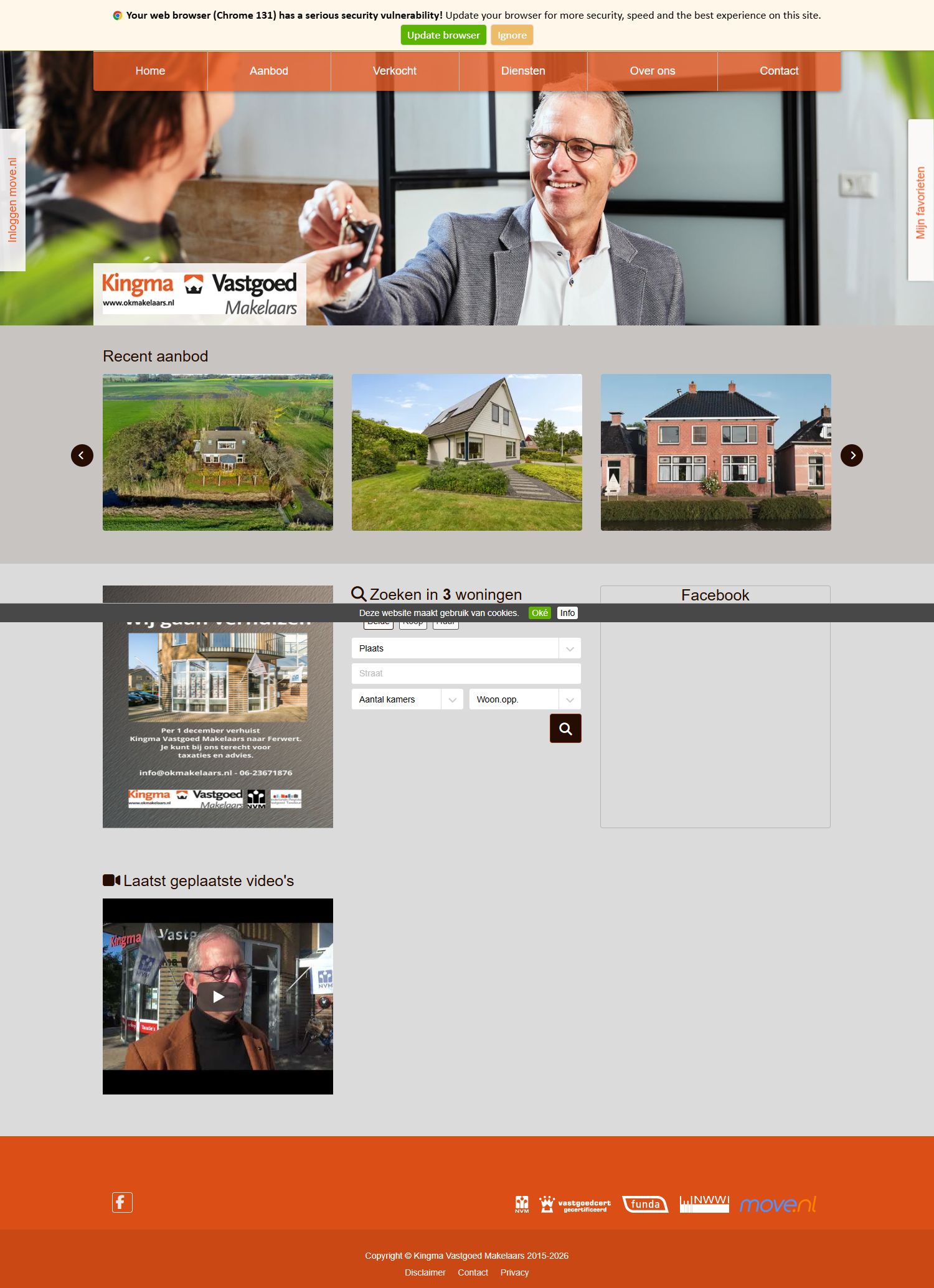 Screenshot van de website van www.okmakelaars.nl