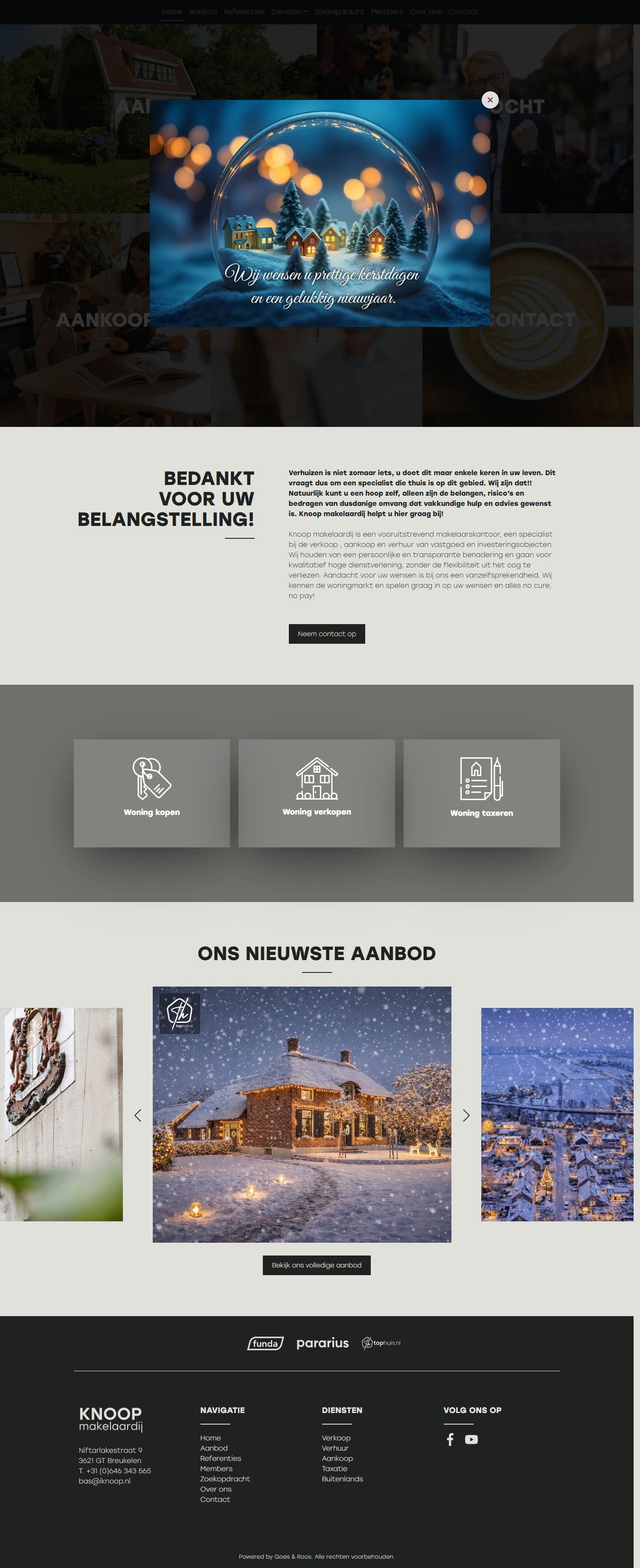 Screenshot van de website van www.iknoop.nl