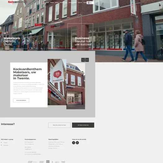 Screenshot van de website van www.kvbm.nl