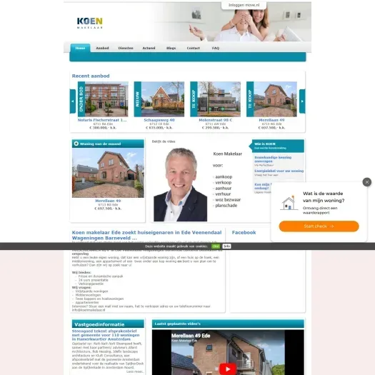 Capture d'écran du site web de www.koenmakelaar.nl