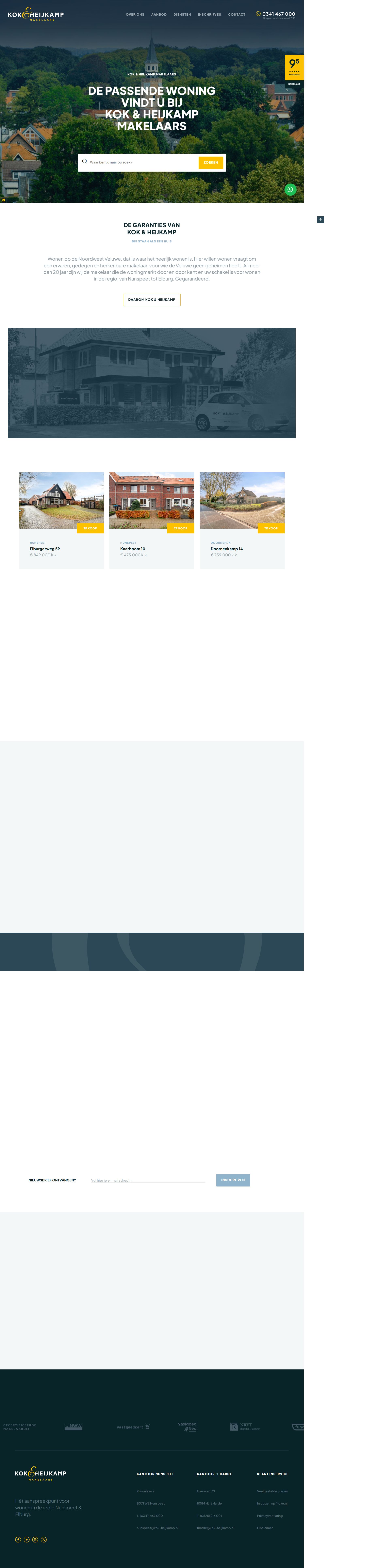 Screenshot van de website van www.kok-heijkamp.nl