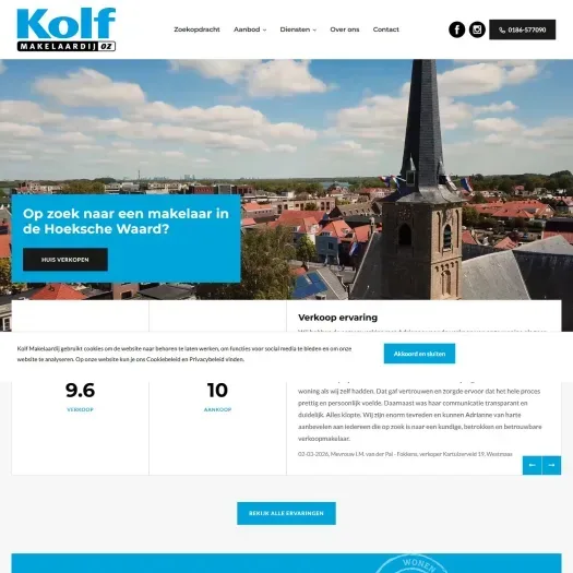 Capture d'écran du site web de www.kolf.nl