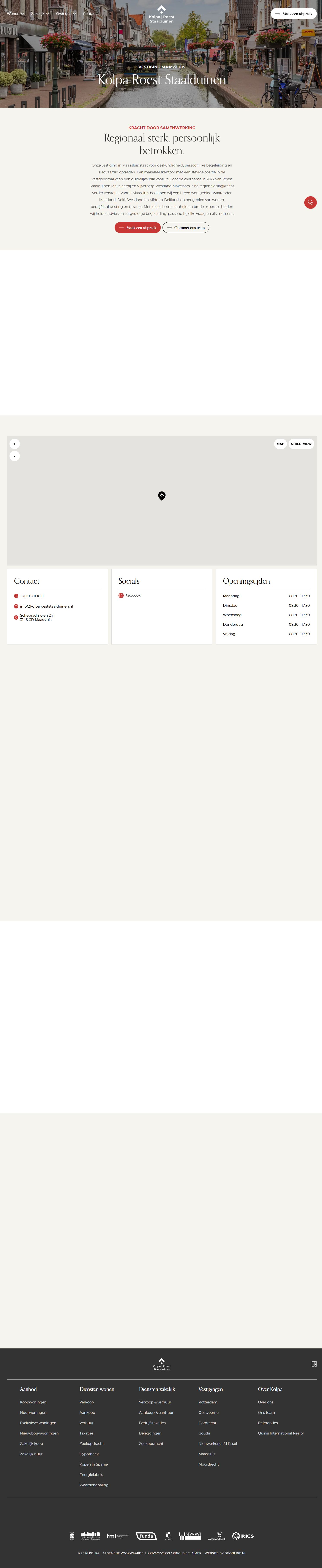 Screenshot van de website van www.kolparoeststaalduinen.nl