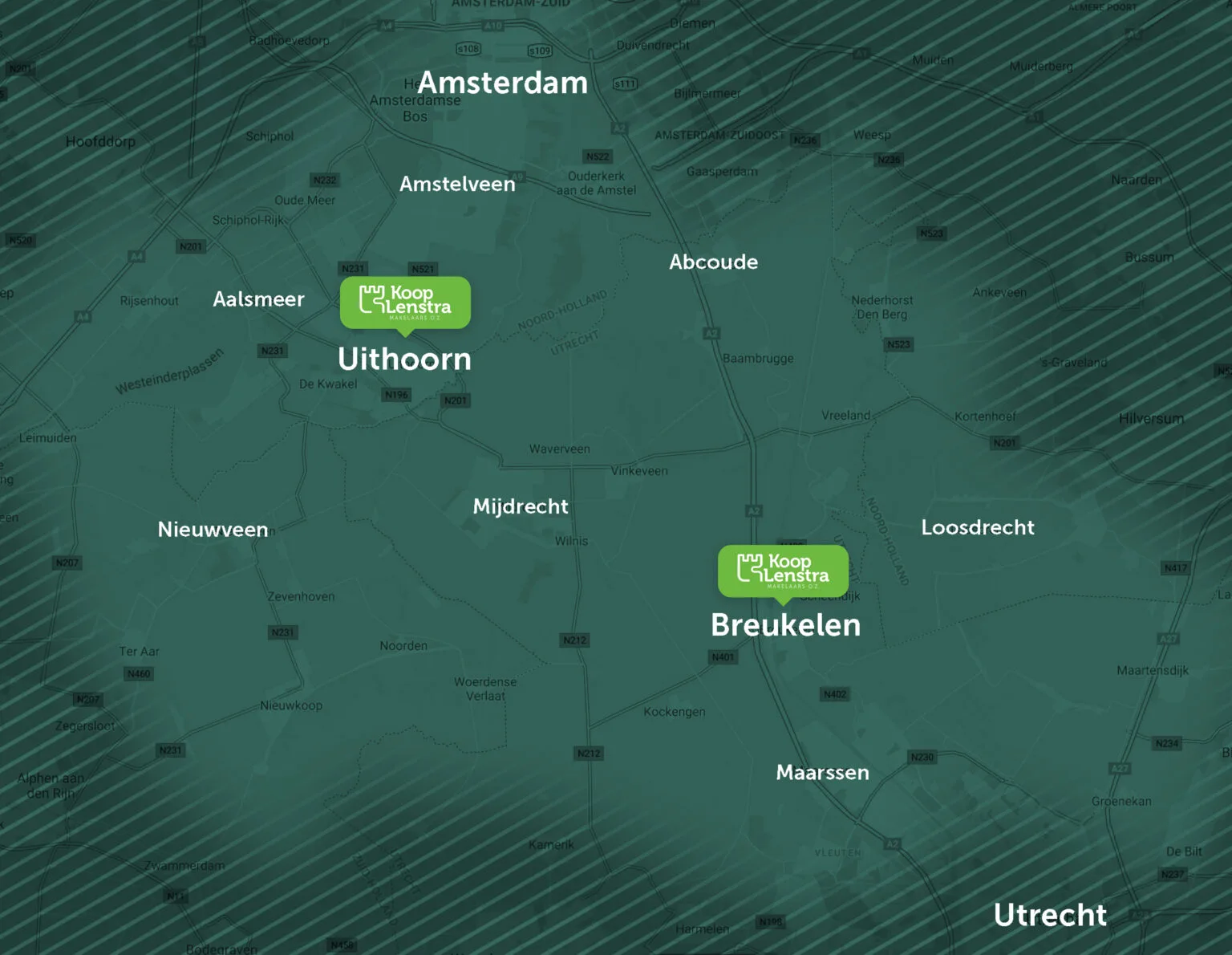 Team foto van Koop Lenstra Makelaars o.z.