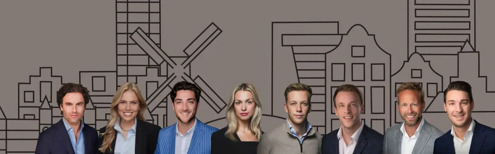 Team foto van Koops Makelaardij Amsterdam