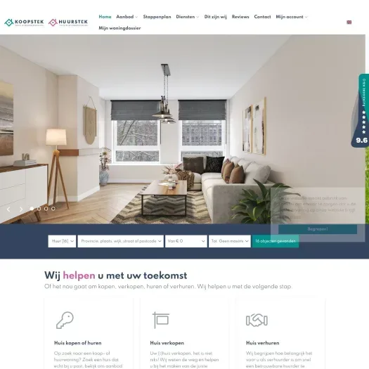 Screenshot der Website von www.koopenhuurstek.nl