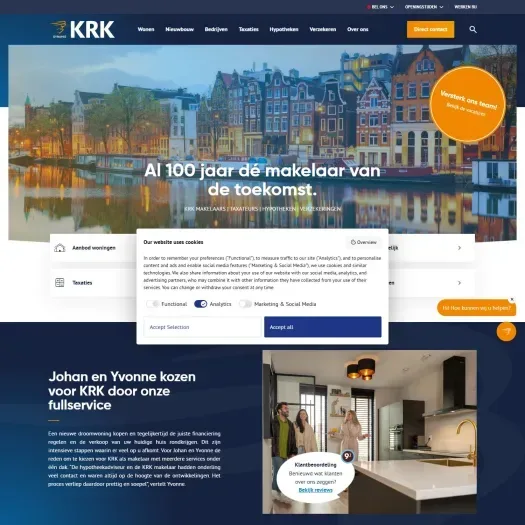 Screenshot der Website von www.krk.nl